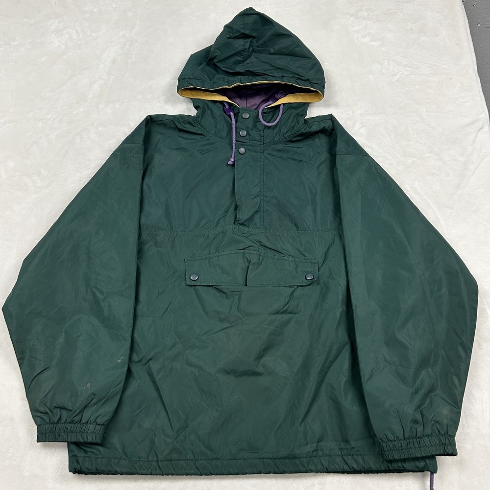 Gap Anorak Windbreaker Jacket Mens Medium Green Vintage 90s Pullover Hooded